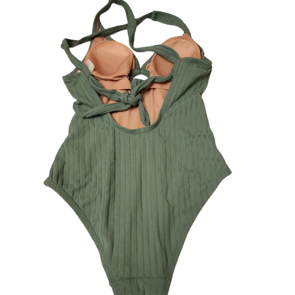 Kona Sol Sage Green One Piece Swimsuit Size S - Picture 6 of 11